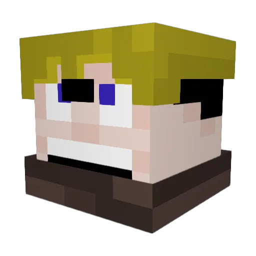 TheSpaghettiMan1 Minecraft avatar head, 3D render