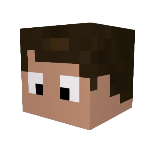 TheSparaDow Minecraft avatar head, 3D render