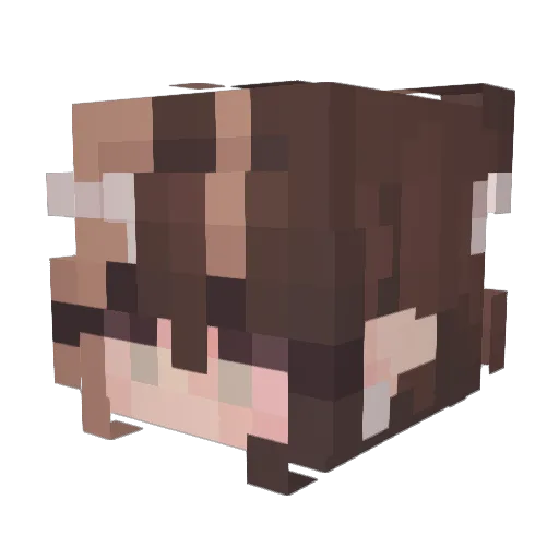 TheSpooke Minecraft avatar head, 3D render