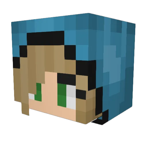 TheSprinkleCatt Minecraft avatar head, 3D render