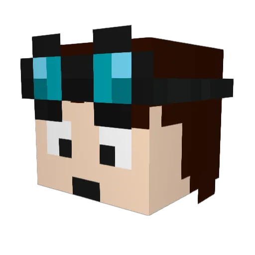 TheSpyNub Minecraft avatar head, 3D render