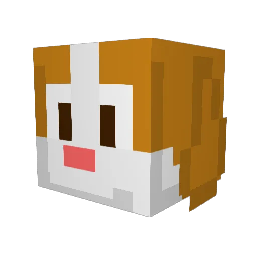 TheSquirrelStic Minecraft avatar head, 3D render