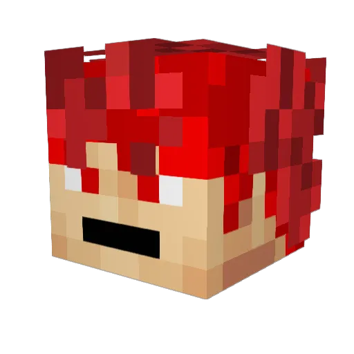 TheSteakMC Minecraft avatar head, 3D render
