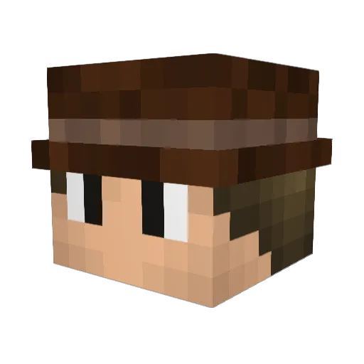 TheStickBoy Minecraft avatar head, 3D render