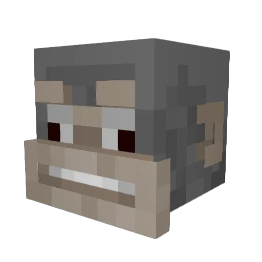 TheStoneMonkey Minecraft avatar head, 3D render