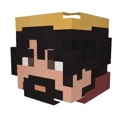 TheStonks Minecraft avatar head, 3D render