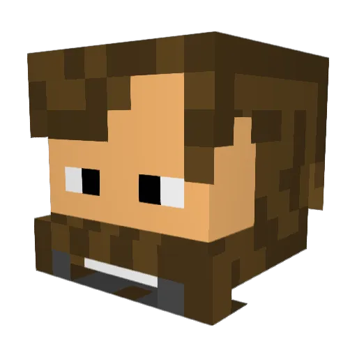 TheStoobs Minecraft avatar head, 3D render