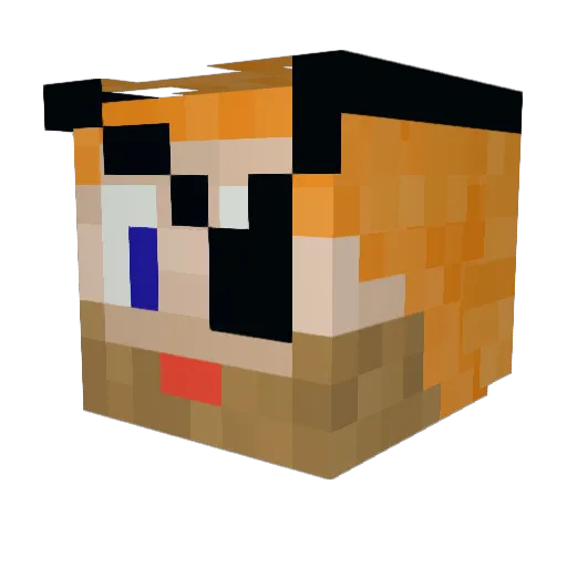 TheStoutOne Minecraft avatar head, 3D render