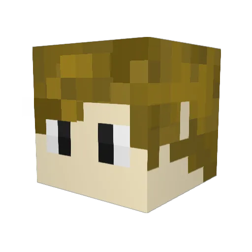 TheStrxuss Minecraft avatar head, 3D render