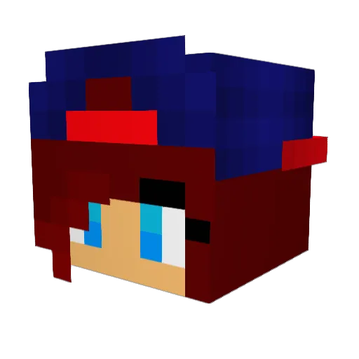 TheSuperPrincess Minecraft avatar head, 3D render
