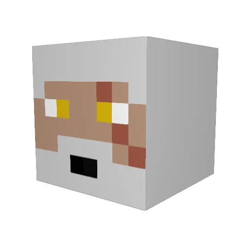 TheSupleX Minecraft avatar head, 3D render
