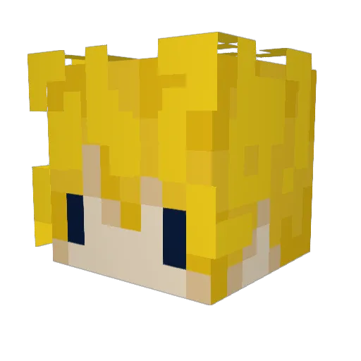 TheSylex44 Minecraft avatar head, 3D render