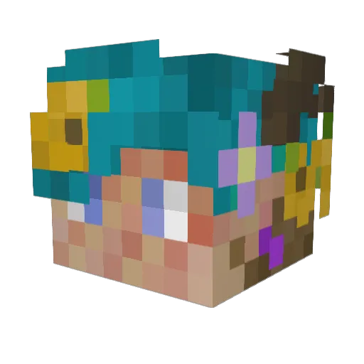 TheTattyWolf Minecraft avatar head, 3D render