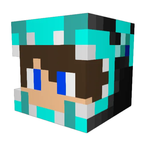 TheTechnicDragon Minecraft avatar head, 3D render