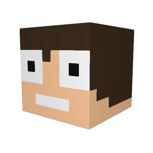 TheTeenBoy Minecraft avatar head, 3D render