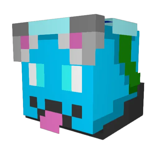 TheTeff Minecraft avatar head, 3D render
