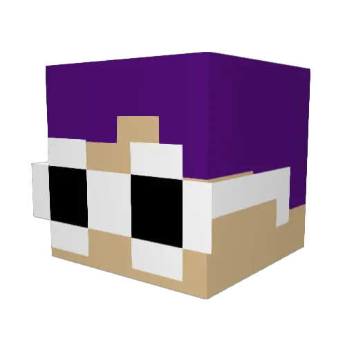 TheTeku Minecraft avatar head, 3D render
