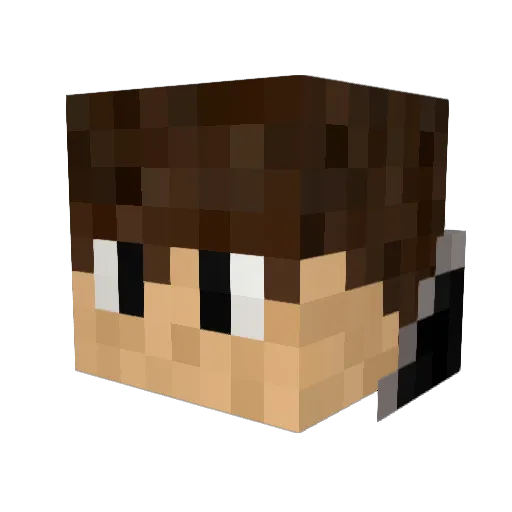TheTelko Minecraft avatar head, 3D render