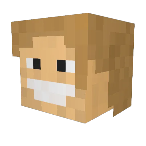 TheThomasMcd Minecraft avatar head, 3D render