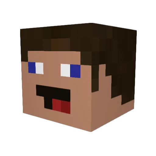 TheTibb Minecraft avatar head, 3D render