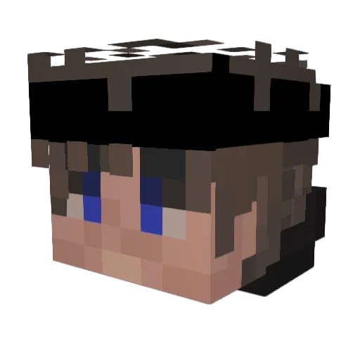 TheTibu Minecraft avatar head, 3D render