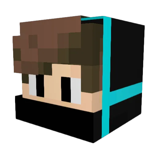 TheToming Minecraft avatar head, 3D render