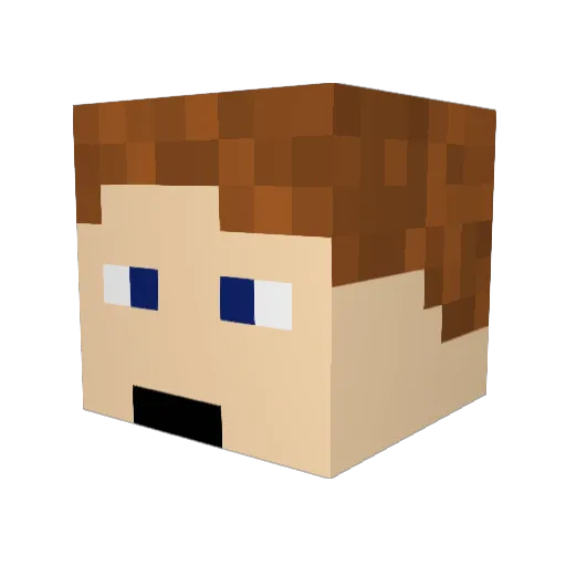TheTomty Minecraft avatar head, 3D render