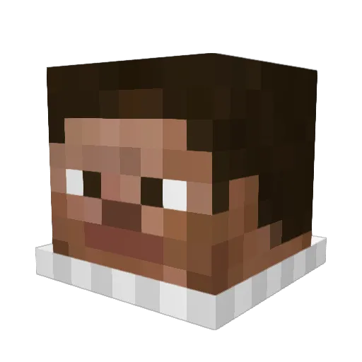 TheTooleMister Minecraft avatar head, 3D render