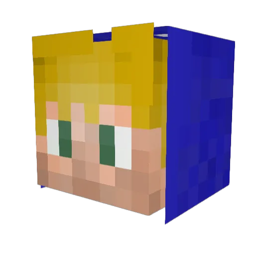 TheTopz Minecraft avatar head, 3D render
