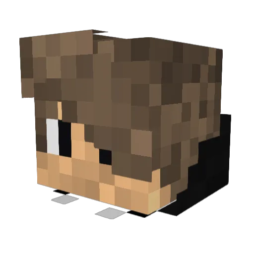 TheTous Minecraft avatar head, 3D render
