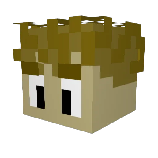 TheTrashBanana Minecraft avatar head, 3D render
