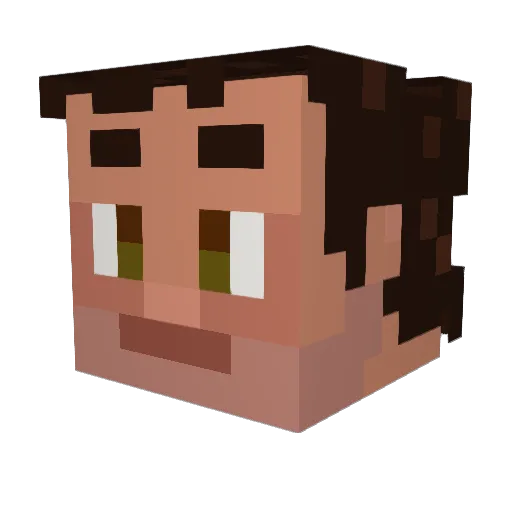 TheTrekMachine Minecraft avatar head, 3D render