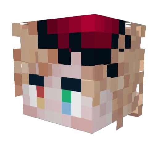 TheTrexman Minecraft avatar head, 3D render