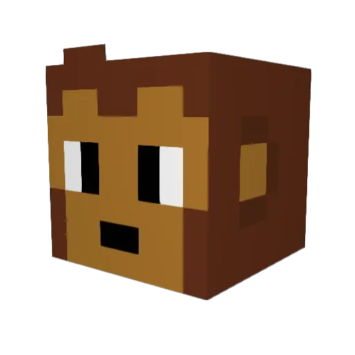 TheTriggyP Minecraft avatar head, 3D render