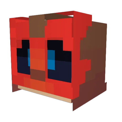 TheTrueFoxFell Minecraft avatar head, 3D render
