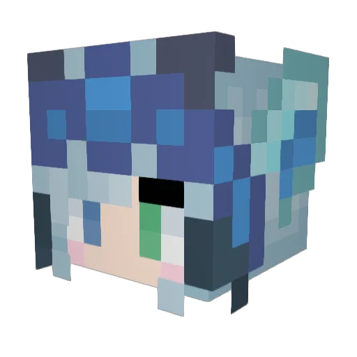 TheTrueGlaceon Minecraft avatar head, 3D render