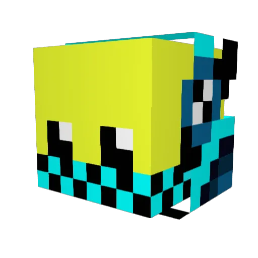 TheTruePikachu Minecraft avatar head, 3D render