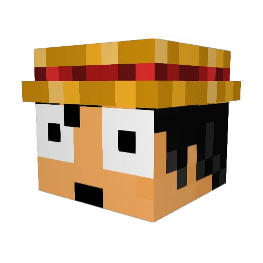 TheTruePoutch Minecraft avatar head, 3D render