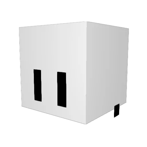 TheTrueWhite Minecraft avatar head, 3D render