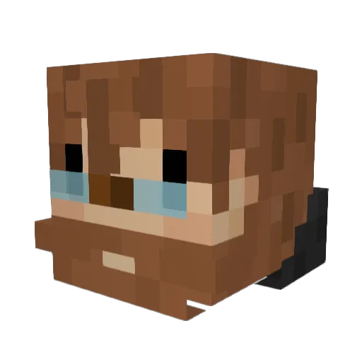 TheTrufla Minecraft avatar head, 3D render