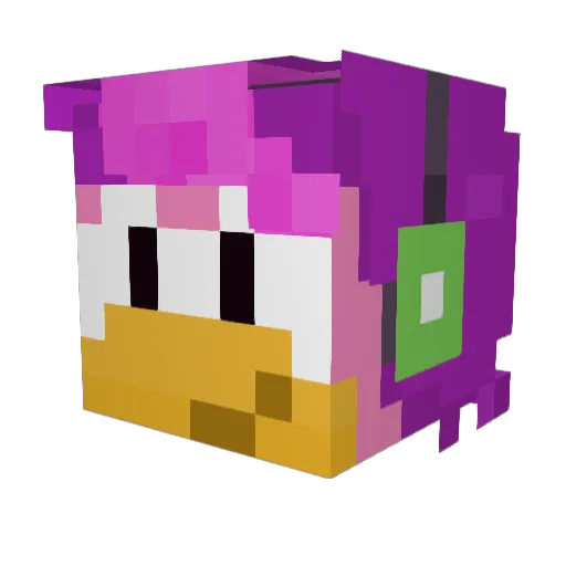 TheTunaMC Minecraft avatar head, 3D render