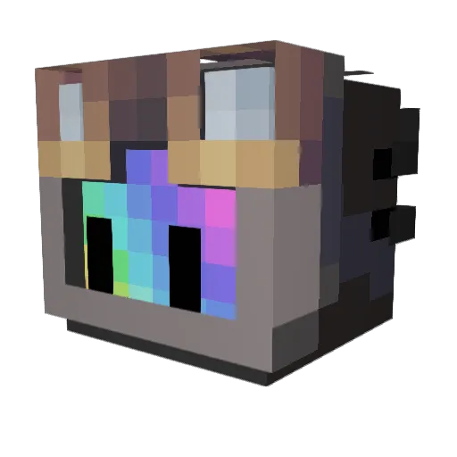 TheTvDemon Minecraft avatar head, 3D render