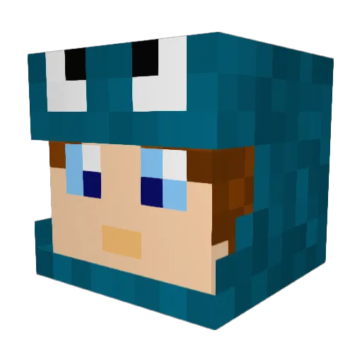 TheTwin1 Minecraft avatar head, 3D render