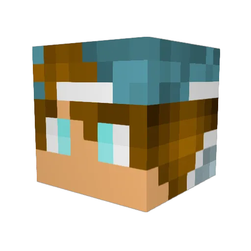 TheUnderPro Minecraft avatar head, 3D render