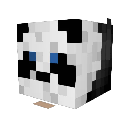 TheUniquePanda Minecraft avatar head, 3D render
