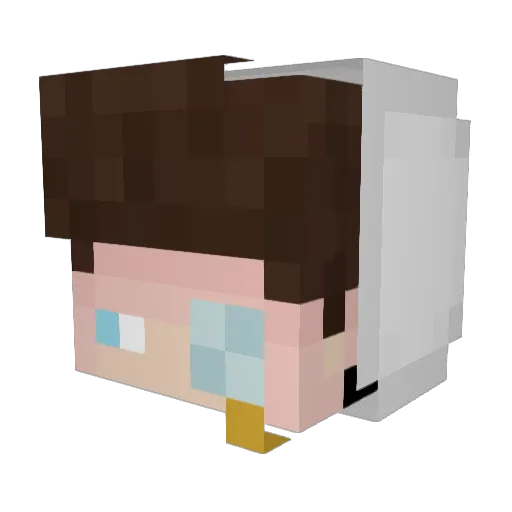 TheUnlequit Minecraft avatar head, 3D render