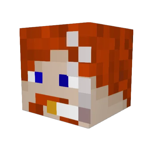 TheUnluckyLuke Minecraft avatar head, 3D render