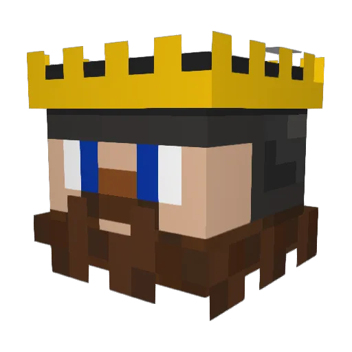 TheV1K1NG Minecraft avatar head, 3D render