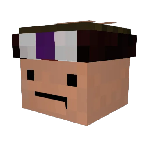 TheVa1iiik Minecraft avatar head, 3D render
