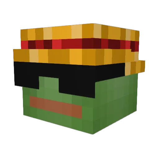 TheVacationist Minecraft avatar head, 3D render
